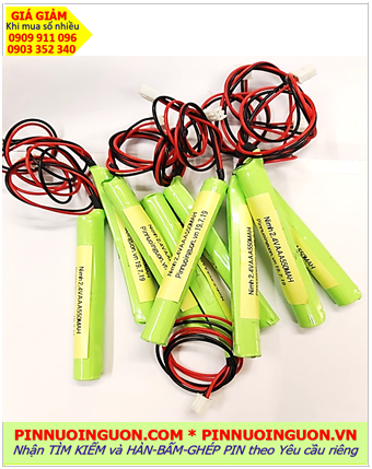 Pin đèn exit 2,4V-AAA550mAh, Pin đèn khẩn cấp, Pin đèn thoát hiểm 2,4V-AAA550mAh chính hãng 